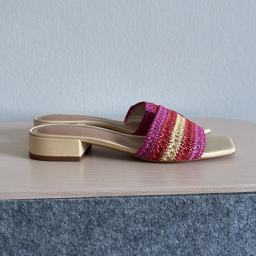 Maeve Raffia Slip-On Sandals - Picture 9 of 13